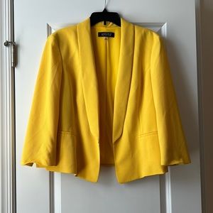 Kasper Bright Yellow Open Front Blazer 14